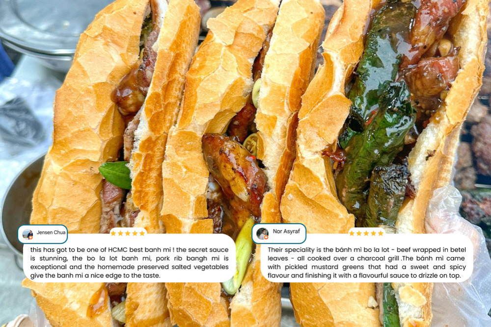 Banh Mi Suon Ba Huong receives high praise from international visitors who come to try it